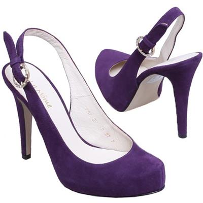 Женские фиолетовые туфли замшевые Lam-787 violet chamois
