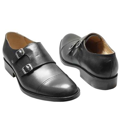 Модные мужские туфли черного цвета с закругленным мысом Lac-3247-8/45