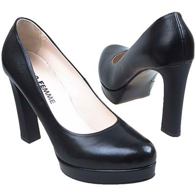 Шикарные женские на платформе туфли черного цвета SF-34606-01-А06 czarny