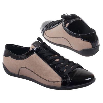 Стильные женские черные лаковые кроссовки GR-DPF319-628-7X06-3199-0