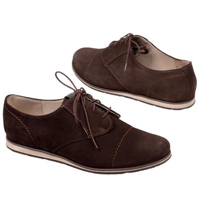 Женские замшевые ботинки коричневого цвета An-2136 braz welur