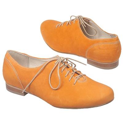 Желтые женские ботинки на шнурках Le-3862-4554