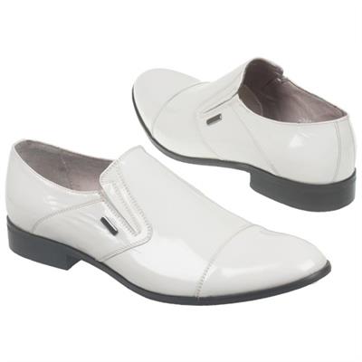 Модные мужские серые лаковые туфли Lac-3603_S11/338