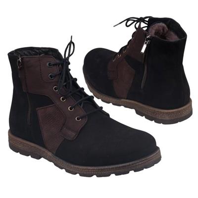 Зимние мужские полуботинки на шнурках LacX-3859K/130-332-343