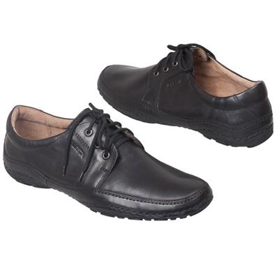 Черные мужские кроссовки из натуральной кожи Le-3845-2-1058 (SL)
