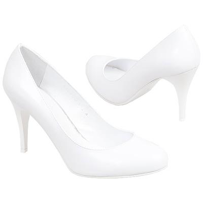 Модные свадебные туфли для невесты белого цвета AN-4320_bialy sk