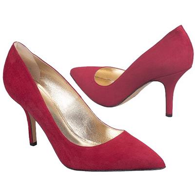 Роскошные замшевые красные туфли с узкими мысами на шпильке Lam-D00579 zamsz burgund