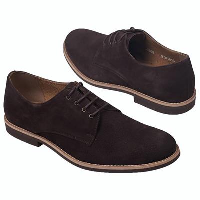 Роскошные замшевые мужские туфли коричневого цвета Lac-XE-2908-S7/73