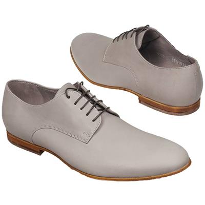 Стильные серые мужские кожаные туфли на шнурках Lac- X -4135-S11-775