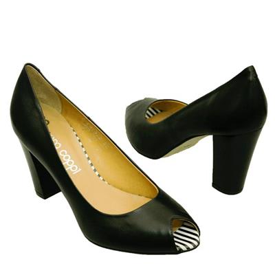 Летние женские туфли на каблуке 8 см MC-7073-118/536 nero