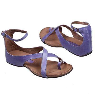 Шикарные кожаные фиолетовые женские босоножки Ne-19210 fiolet 11