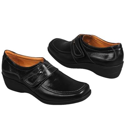 Стильные кожаные туфли на липучках Ax-1309 czarny+egzotico