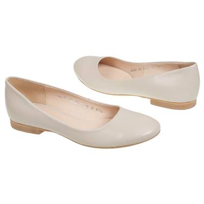 Стильные бежевые балетки из натуральной кожи Lami-956/53 beige