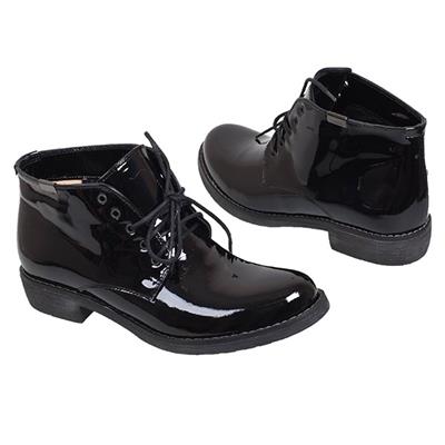 Модные женские лаковые ботинки черно цвета MC-2287/434/PAV  LR11 nero