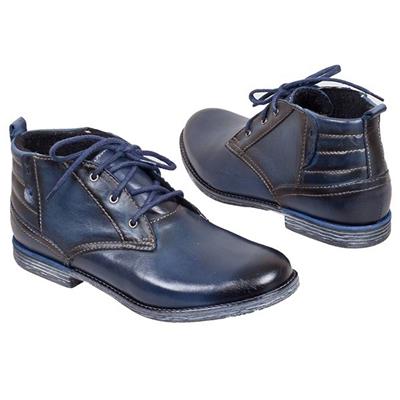Высокие ботинки синего цвета натуральной кожи Bal-547500-029 FERRO1247