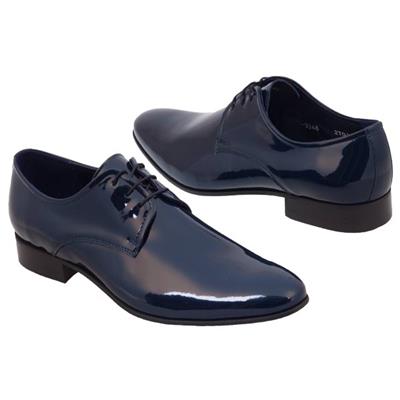 Мужские лаковые туфли синего цвета X-3348-0335-00P23