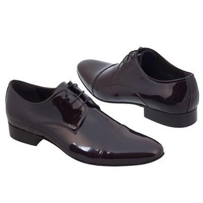 Мужские лаковые туфли коричневого цвета на шнурках C-X-4486-0400-00S04