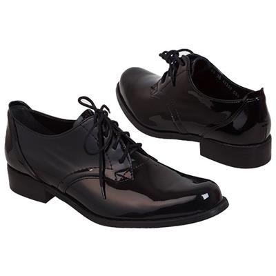 Эффектные лаковые ботинки на шнурках Ne-60705/czarny7