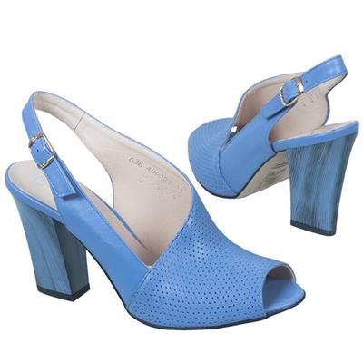 Шикарные женские босоножки синего цвета MC-4063/900/214/AVIO PERFOR