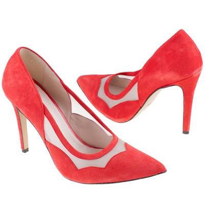 Роскошные красные замшевые туфли на высокой шпильке Lami-150/90 red