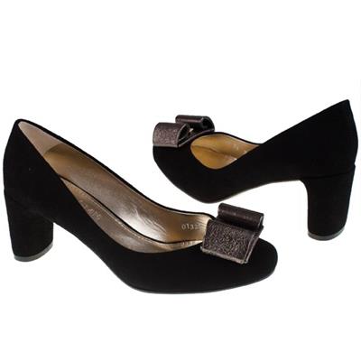 Черные замшевые туфли Lam-D01325/664 black chamois+20 prela