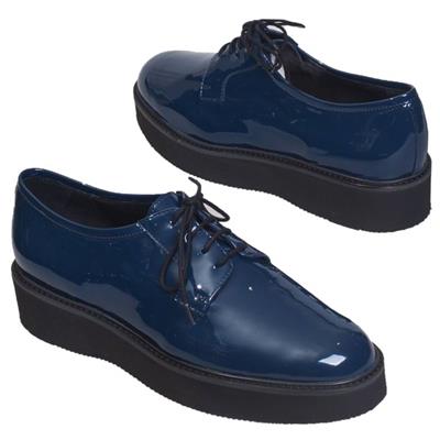 Ботинки синего цвета на толстой черной подошве SF-28302-01-D16/000-03-00 granat
