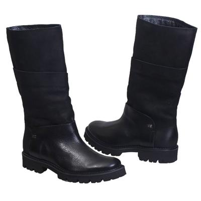 Модные черные кожаные полусапоги на байке SF-36031-06-E52/D62-02-00
