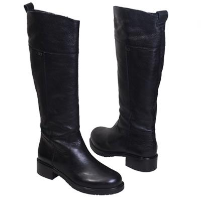 Модные кожаные черные сапоги на байке SF-56303-01-E52/000-19-00