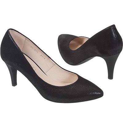 Стильные женские туфли черного цвета KO-744 czarny bone