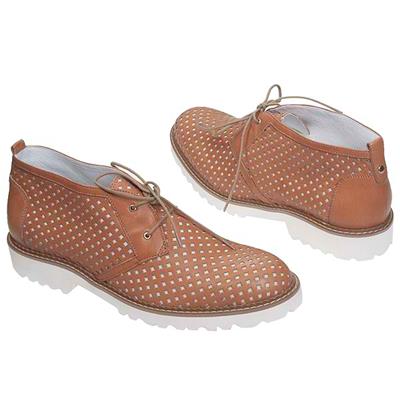 Женские ботинки рыжего цвета из натуральной кожи SF-16719-04-F30/000