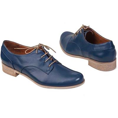 Женские ботинки синего цвета под мужские SF-68207-01-C90/000