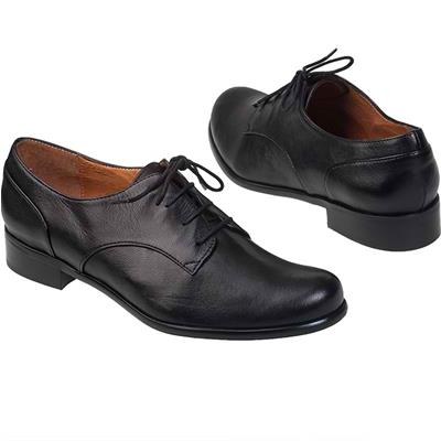 Женские черные модные ботинки на шнурках SF-68207-03-E89/000