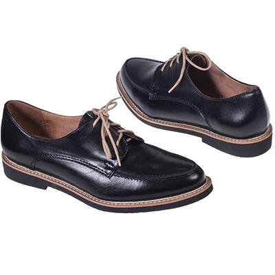 Модные женские черные ботинки на шнурках Ne-78606  czarny  3