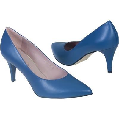 Женские туфли с зауженными мысами на небольшой шпильке 7.5 см AN-4372 niebieska 294