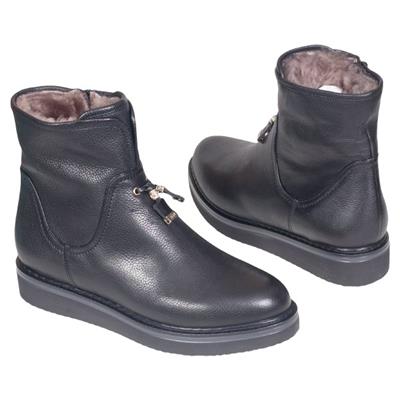 Модные итальянские кожаные зимние ботинки Nor-1086/7FМ COW101