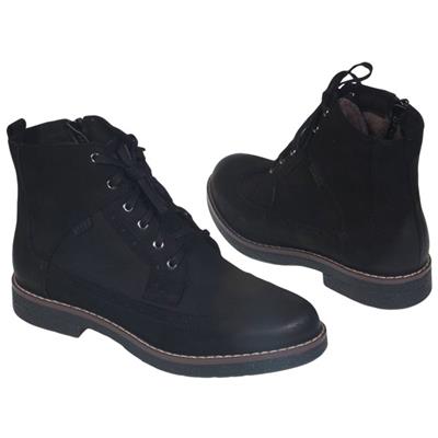 Черные женские зимние ботинки на шнурках NE-861/O czarny 913