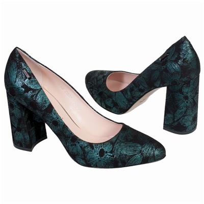 Роскошные бирюзовые туфли женские на высоком каблуке 9 см MC-7231/374/890 FF green
