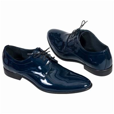 Модные лаковые синие туфли K-5721-248-254-440 navy blue