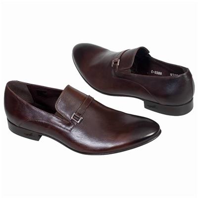 Модные мужские коричневые туфли C-3388-S4/64A