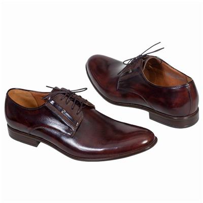Стильные коричневые туфли со шнурками COOC-4921-ZE43-00S02