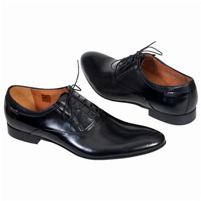 Гладкие мужские кожаные туфли на шнурках C-4741-Z871-00S02