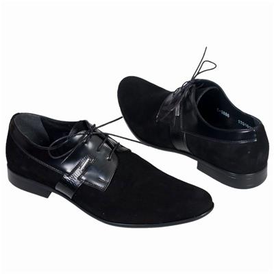 Модные замшевые туфли со шнурками C-3886 F3-S1/89-263