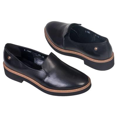 Модные черные ботинки -лоферы SZY-1667-CP-1