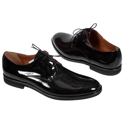 Стильные мужские лаковые туфли на шнурках COOC-6241-0009-00S02