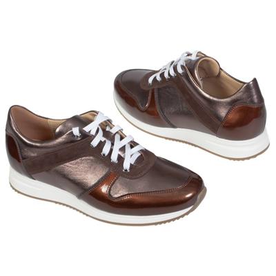 Модные бронзовые кроссовки на толстой белой подошве DAOD-1485-ZD04-00P00