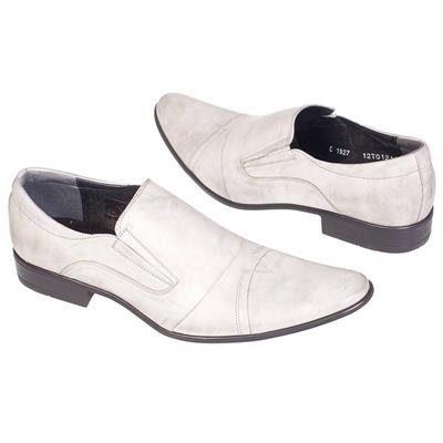 Светло-серые мужские туфли из натуральной кожи C-1927/759 (OP)