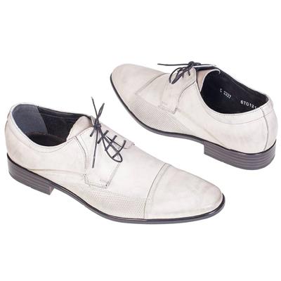Пепельные туфли мужские кожаные C-2227M5/759 (OP)