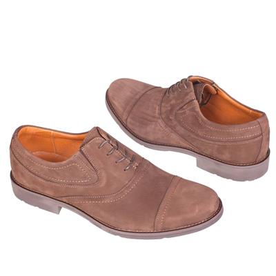Мужские ботинки из нубука коричневого цвета Kw-4064/167-1663-284