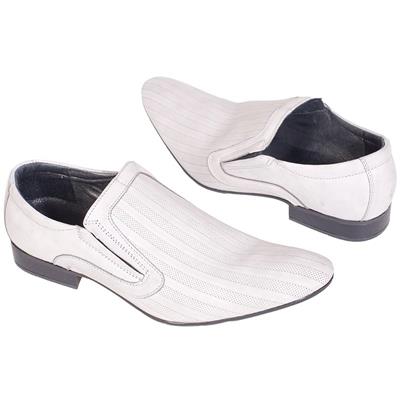 Летние светло-серые мужские туфли без шнурков Kw-1450/D-092-128-183 (OP)