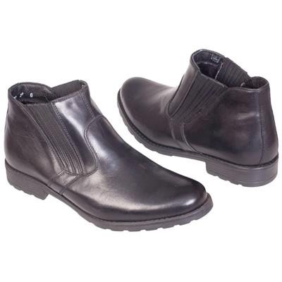Черные зимние мужские ботинки без шнурков Le-6232-8-1058 (OP)